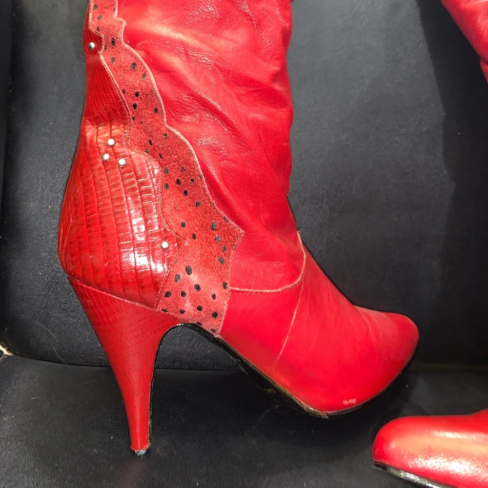 vintage red hot boots - Picture 6 of 7